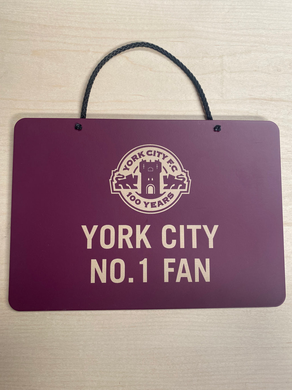 YCFC No.1 Fan Wooden Sign